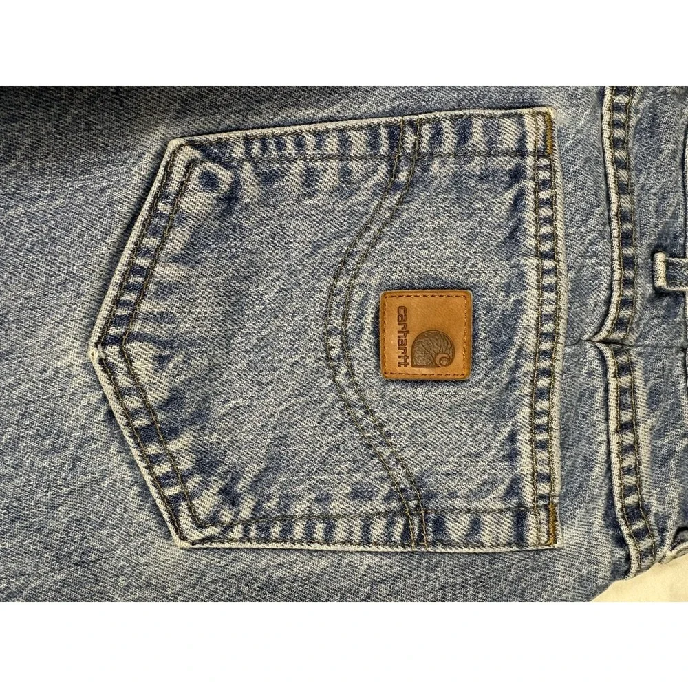 Carhartt B18-DST Jeans Size 40x30 Blue Traditional Fit Denim Workwear Pants